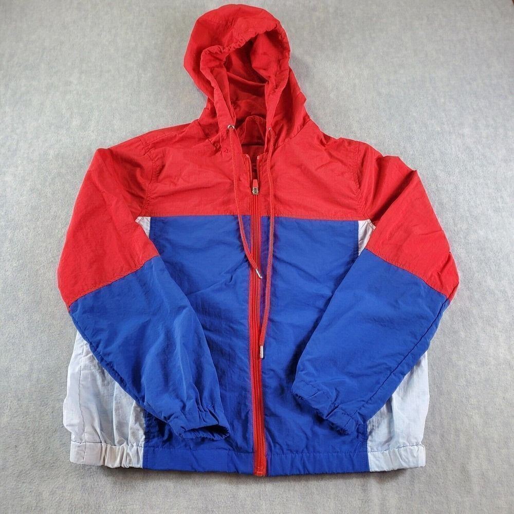Ashley by 26 International Windbreaker Womens Large Red Blue Utility Collection